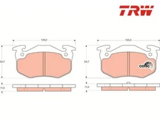 Brake pad set, disc brake Cotec TRW GDB1305 for Renault