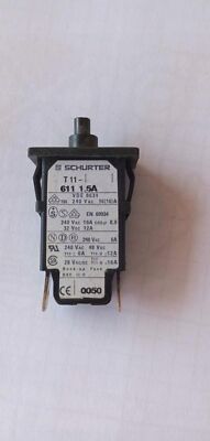 4400.0089 | Disyuntor magnético térmico Schurter T11 de 1 polo, 48 V dc 4400.0089 | Disyuntor magnético térmico Schurter T11 de 1 polo, 48 V dc