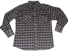 Wrangler 90s Vintage Mens Pearl Buttons Black Plaid Long Sleeve Shirt sz. XL New