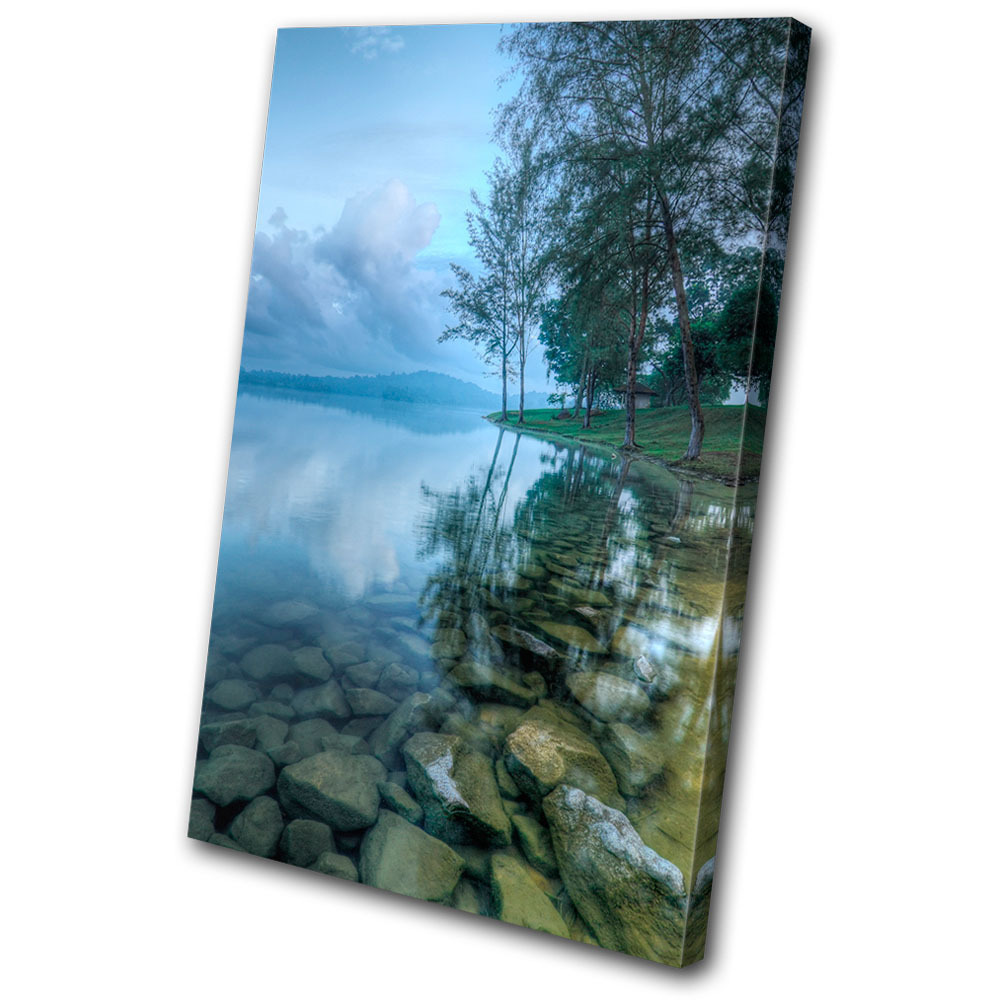 Canvas Art Picture Print Decorative Photo Lake Landscape rocks Beautiful