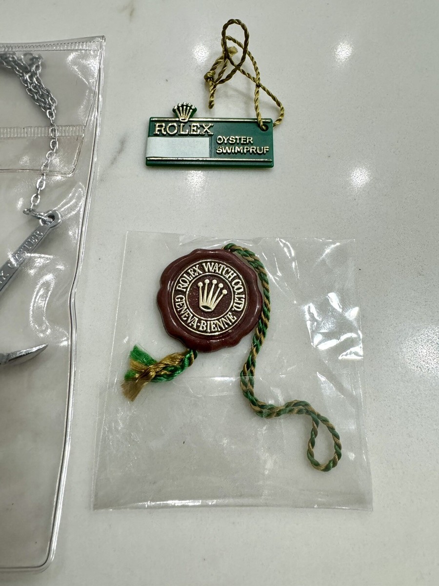 Genuine Rolex Submariner 80s Red Hang Tag Big Crown No Hologram +