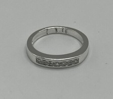 Sterling Silver Colorless Stone Ring Size 6.25