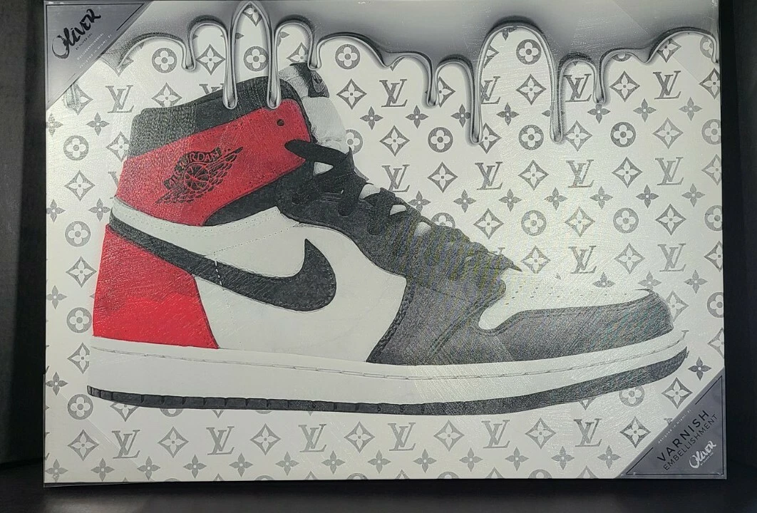 Oliver Gal Nike Air Jordan 1 Louis Vuitton canvas painting 20x28