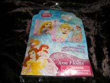 NEW by DISNEY, PRINCESS ARM FLOATS, INFLATES TO 5.8" 15CM AGES 3 , SWIMMING