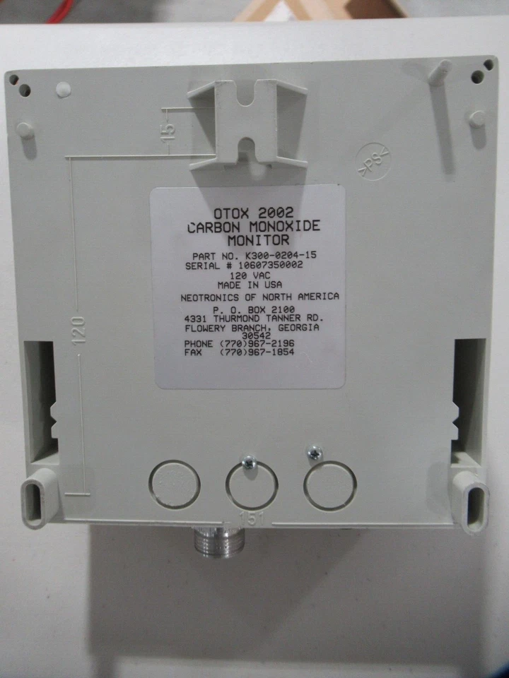 Monitor de monóxido de carbono Neotronics OTOX 2002 K300-0204-15 Foto 4 de 4