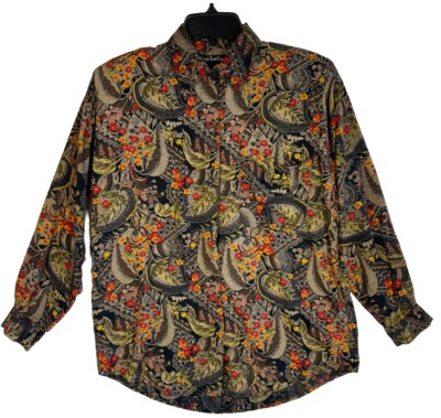 Vintage Giorgio Sant  Angelo 1980 s Floral Leaf Print Blouse - Medium