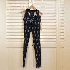 NWT Goldsheep Lightning Fit Lightning Bolt Sports Bra and Leggings Set Medium