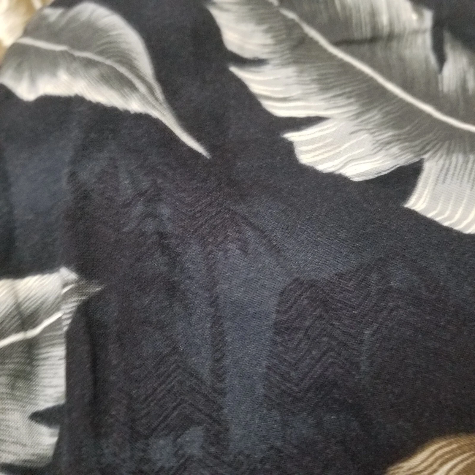 Campia Moda Hawaiian Shirt Short Sleeve Button Down Blue Size Large Rayon