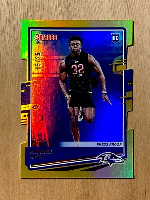 2020 Donruss Gold Die Cut Patrick Queen ROOKIE /25 SSP! NICE! 
