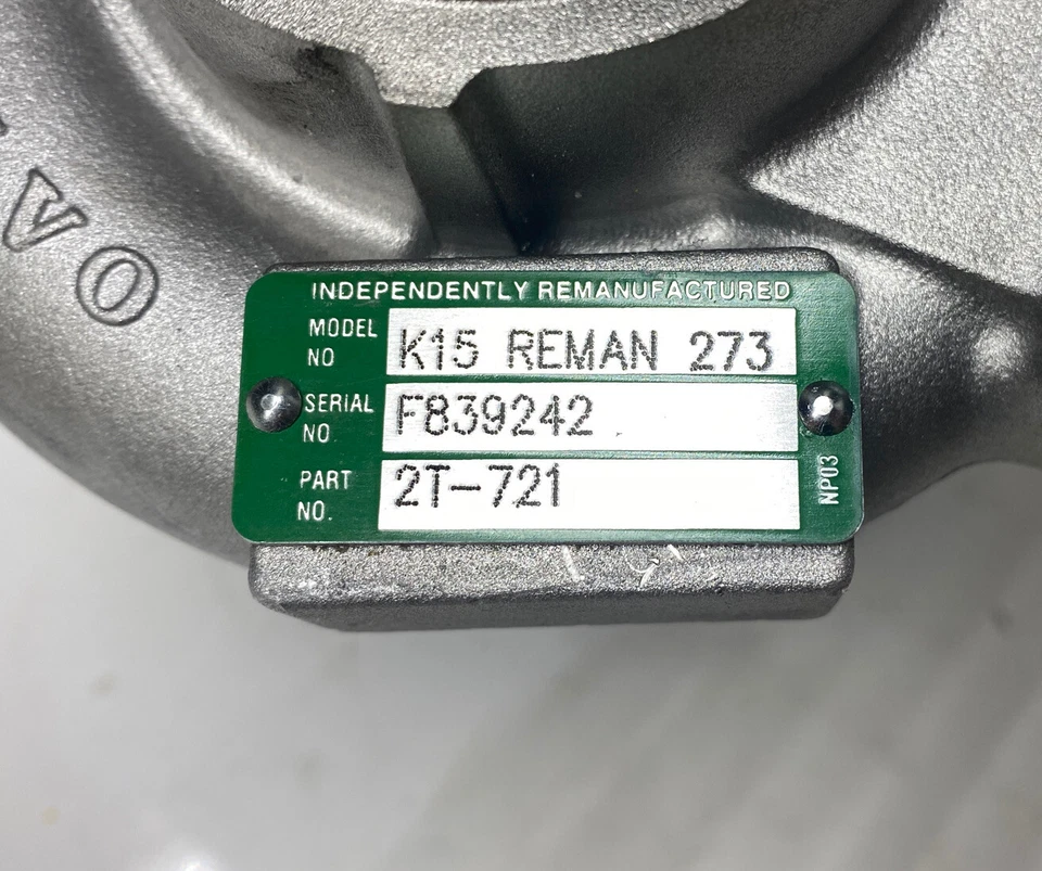 Турбокомпрессор 2000-2004 Volvo C70 S60 S70 V70 2,4 л 2T721 - Изображение 3 из 4