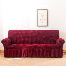 Red Floral Stretch Couch Sofa Cover Lounge Seat Slipcover Recliner 1 2 3 4 Seats