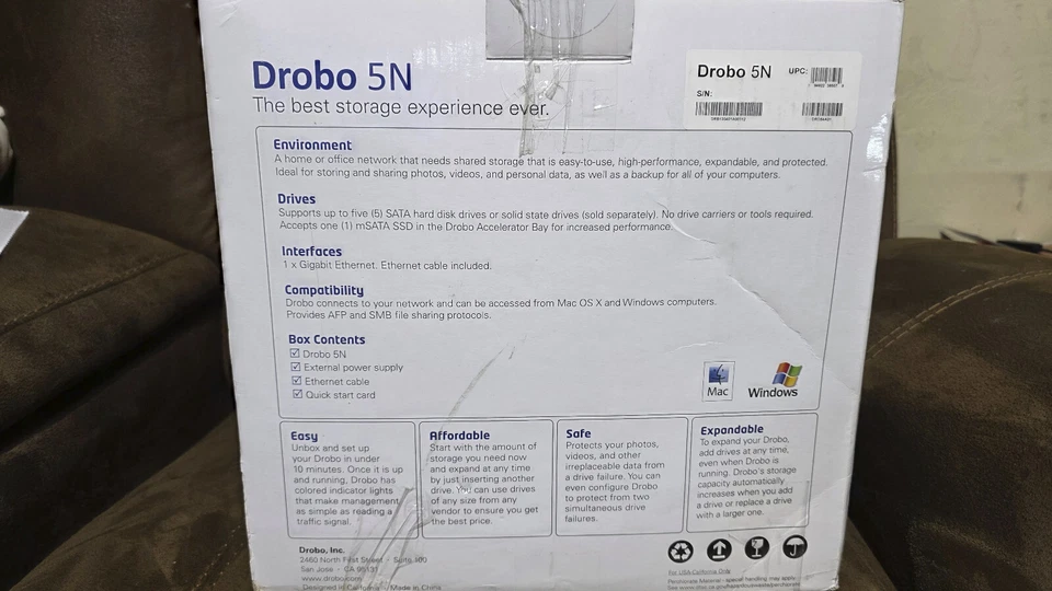 Drobo DRDS4A 5 Bay External Drive - 5N - Basically New - 5 x 8TB HGST Enterprise - Image 2 of 4