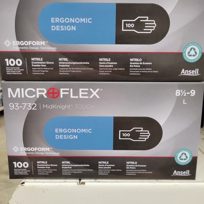 Microflex 93-732L Midknight Touch Glove  Large