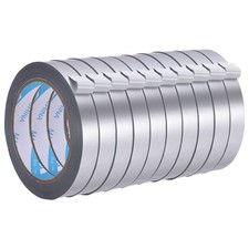 10Pcs 9/16" x 98.4 Yd Poly Bag Sealing Tape, Silver