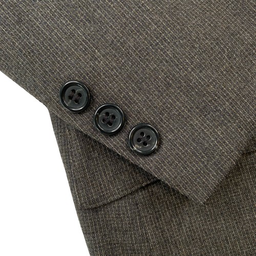 Hombres 40 S Brooks Brothers Madison Fit Gris Carbón Franela Peso Micro Tejido - Imagen 8 de 24