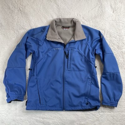Columbia Jacket Mens M Medium Blue Convert Softshell Long Sleeve Full Zip
