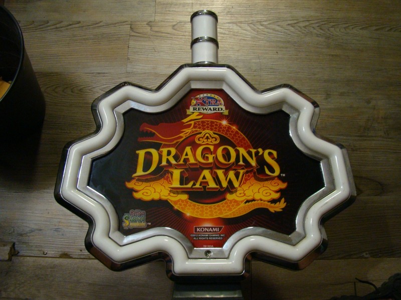 Konami "Dragons Law" Slot Machine Topper 2012