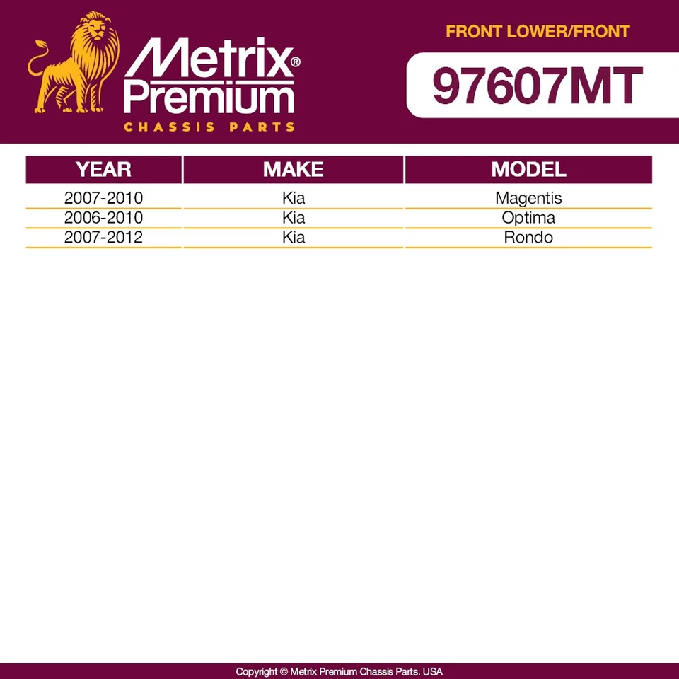 Braço de controle inferior dianteiro e kit de link de barra oscilante frontal para 07-10 Kia Magentis 4 peças - Imagem 2 de 4