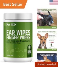 Dog Ear Cleaning Finger Wipes with Aloe Vera  Eucalyptus Oil   Veterinarian ...