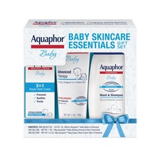 Aquaphor Baby Skin Care Set Wash 16.9oz, Ointment 7oz, Diaper Cream 3.5oz