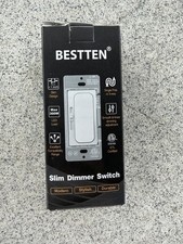 BESTTEN Slim LED Dimmer Switch Single Pole/3-Way 120V 300W White NEW