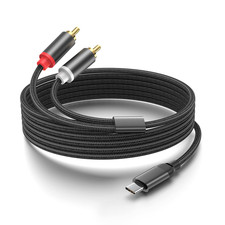 USB C to 2 Male RCA Audio Stereo Cable, 3.3 FT USB Type C to 2-Male RCA Adapt...