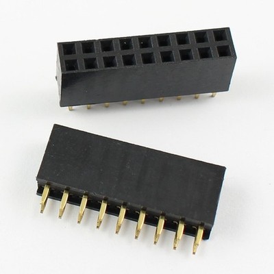 5Pcs 2.54mm Pitch 2x9 Pin 18 Pin Female Double Row Straight Pin Header Strip