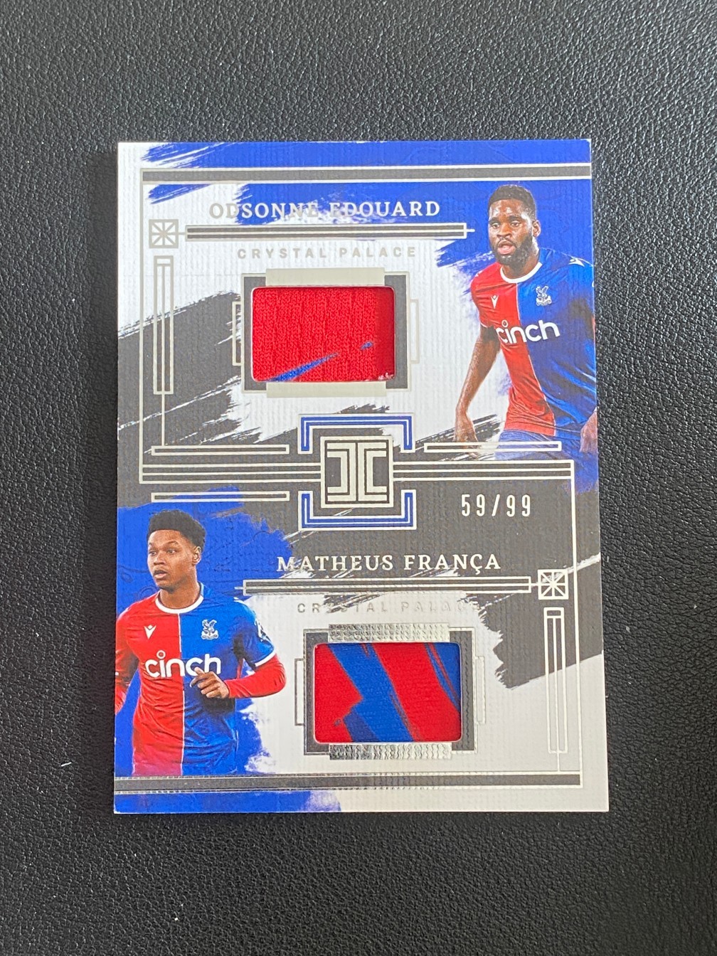 Odsonne Edouard/Matheus Franca 2023-24 Panini Impeccable EPL Dual Materials /99