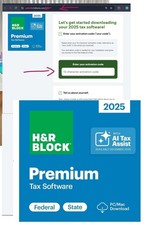 H R Block Tax Software PREMIUM 2025 FREE Fed State lN STAN PC/Mac d wn Ioad