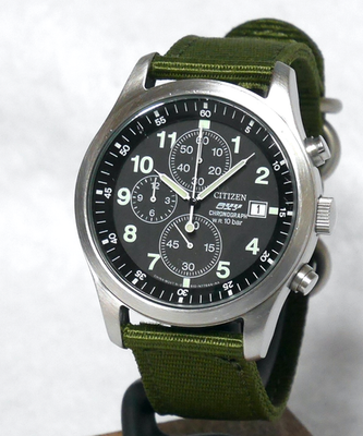 【美品/電池交換済】CITIZEN　OXY　ミリタリー　腕時計　クロノ　スモセコ 美品/電池交換済】CITIZEN OXY ミリタリー 腕時計 クロノ スモセコ 美