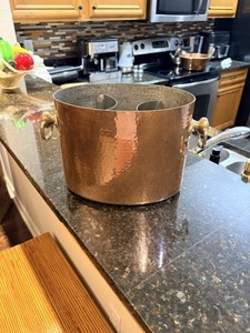 Mauviel (William Sonoma) Hammered Copper Wine And Champagne Bucket