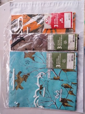 REAL-TREE & MOSSY OAK GIFT BAG SETS TOTAL(3 DIFF SIZES)Lot Of 3 Different Colors