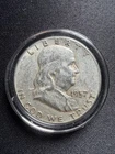 1957 50C Franklin Half Dollar Circulated Philadelphia 90% Silver Tested