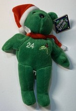 Vtg 1998 Salvinos Bamm Beanos Ken Griffey Jr. 24 CHRISTMAS GREEN Teddy Bear