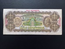 Australia 10 Shillings-Half Sovereign,1928, EC Riddle & J Heathershaw,(P-15c)