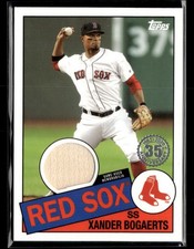 2020 Topps #85R-XBb Xander Bogaerts 1985 Topps Baseball 35th Anniversary Relic
