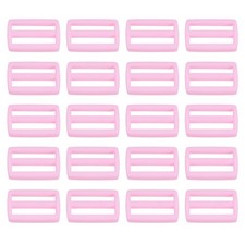 5/8 Inch Tri-Glide Slide Buckles, 50 Pack Webbing Strap Fastener, Light Purple