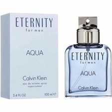 ETERNITY AQUA EAU DE TOILETTE 3.4 OZ BY CALVIN KLEIN NEW 
