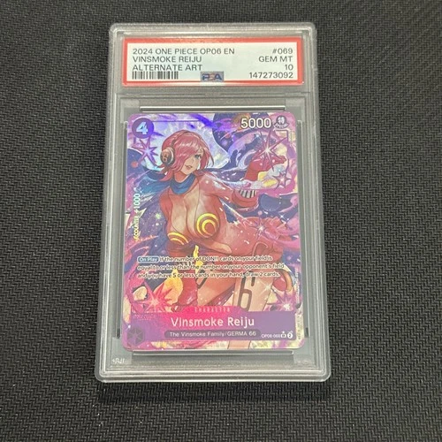 One Piece Vinsmoke Reiju OP06-069 Alternate Art l Super Rare PSA 10 Gem Mint