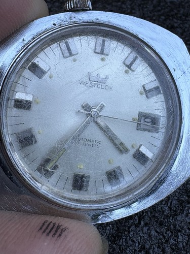 Vintage Westclox Silver Dial Automatic Men's watch, 330ft , runs Rare - Picture 2 of 11