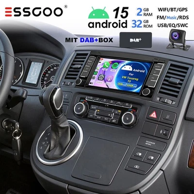 Für VW Touareg T5 Transporter Multivan DAB+ Android 15 Carplay Autoradio GPS NAV - Bild 1 von 4
