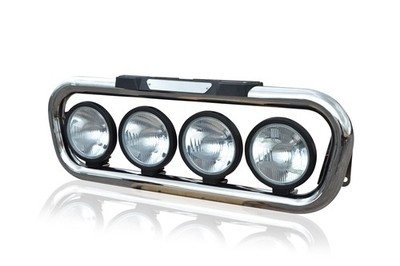 Grill Lichtleiste B + 9'' runde schwarze Punkte passend für Volvo FH Serie 2 & 3 Fahrerhaus Stahl