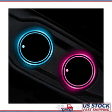 2 Pcs Led Cup Holder Lights 7 Colors Usb Charging Insert Car Coasters Atmosphe 2 Pcs Led Cup Holder Lights 7 Colors Usb Charging Insert Car Coasters Atmosphe