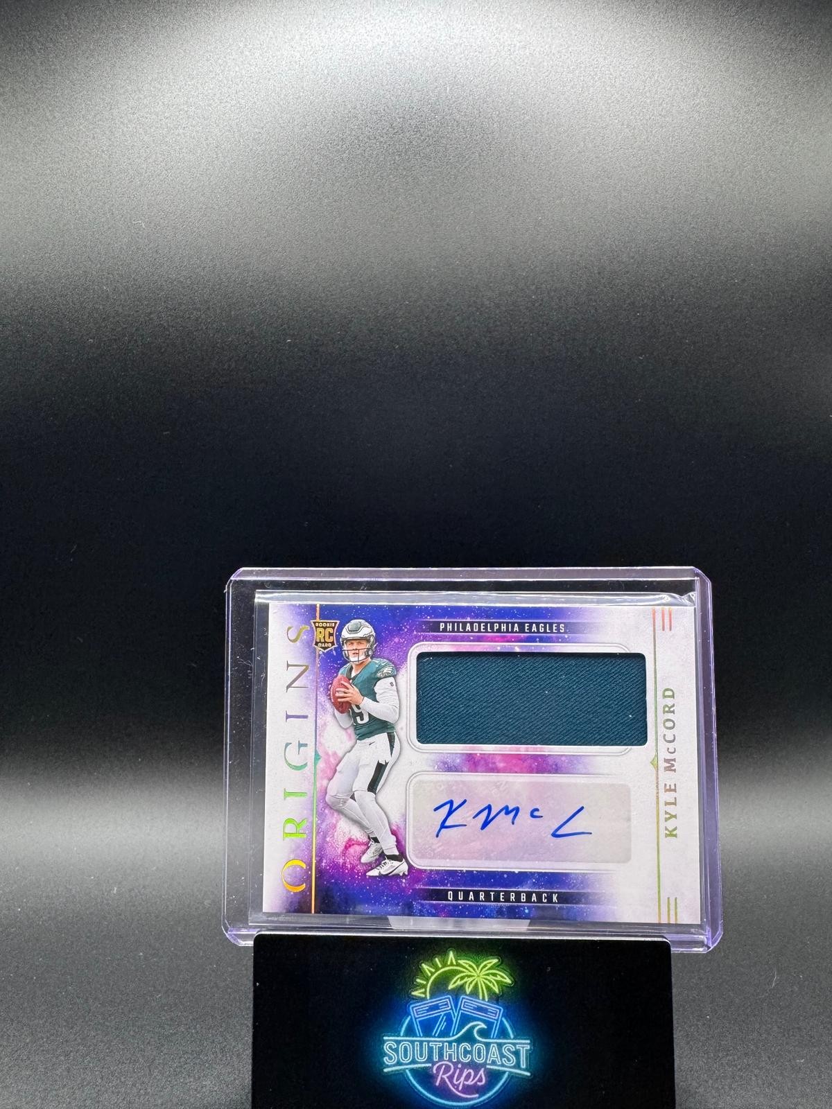 2025 Panini Origins #RJJ-KMD Kyle McCord Rookie Jumbo Jersey Autographs