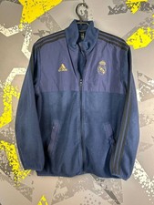 Real Madrid Training Fleece Football Soccer Bomber Jacket Adidas Men Size L ig93
