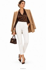 SPANX White Slim Leg Pants Women s Size Small S Tailored Trousers