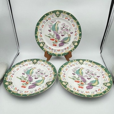 American Atelier Paradise 5816 Bird Porcelain Dinner Plates Set of 3 - 10.75''
