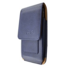 caseroxx Sac d'extérieur pour Archos 55 Cobalt Plus en bleu fait de cuir veritab