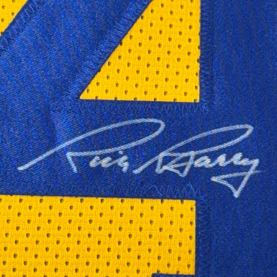 Jersey amarillo Golden State 33x42 Rick Barry 33x42 autografiado/firmado enmarcado certificado de autenticidad JSA Foto 2 de 2