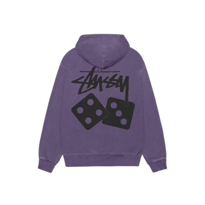 Stussy Pigment Dyed Dice Zip Hoodie Grape | eBay